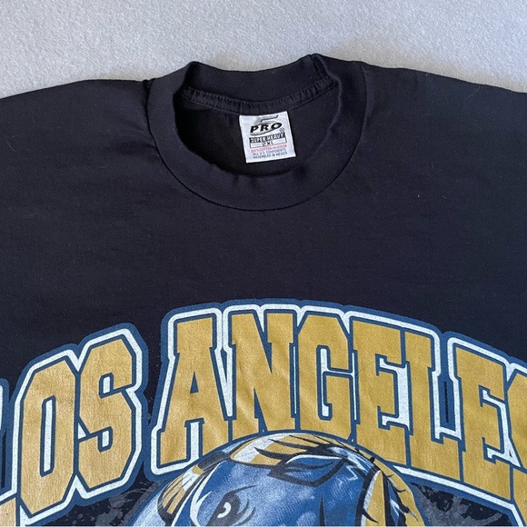 Los Angeles Rams NFL Ram It Men’s Black T-Shirt Size 2XL Heavy Weight Tee - Picture 3 of 5
